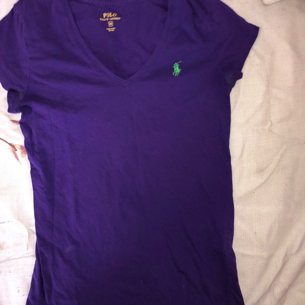 Purple polo shirt